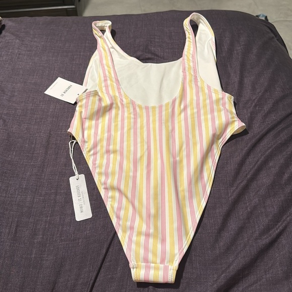 Striped One-Piece Swimsuit - Picture 4 of 6